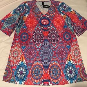 NoraCora Women's Vibrant Patterned Blouse